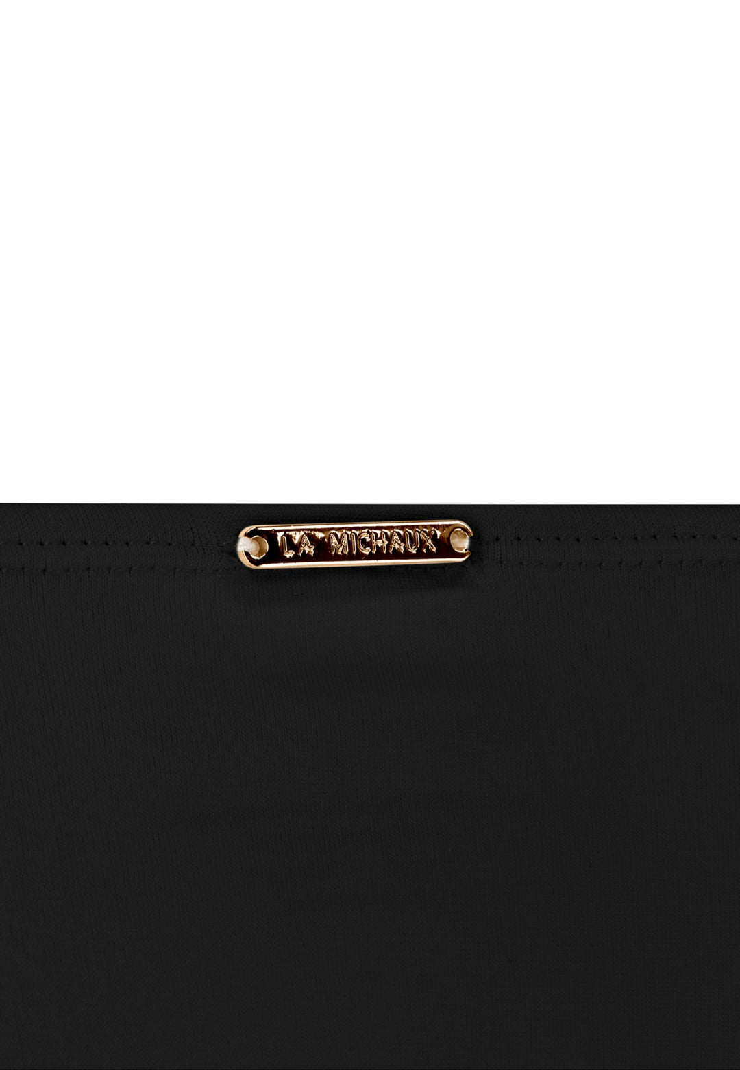 Black bikini bottom with custom La Michaux rope straps  #color_black