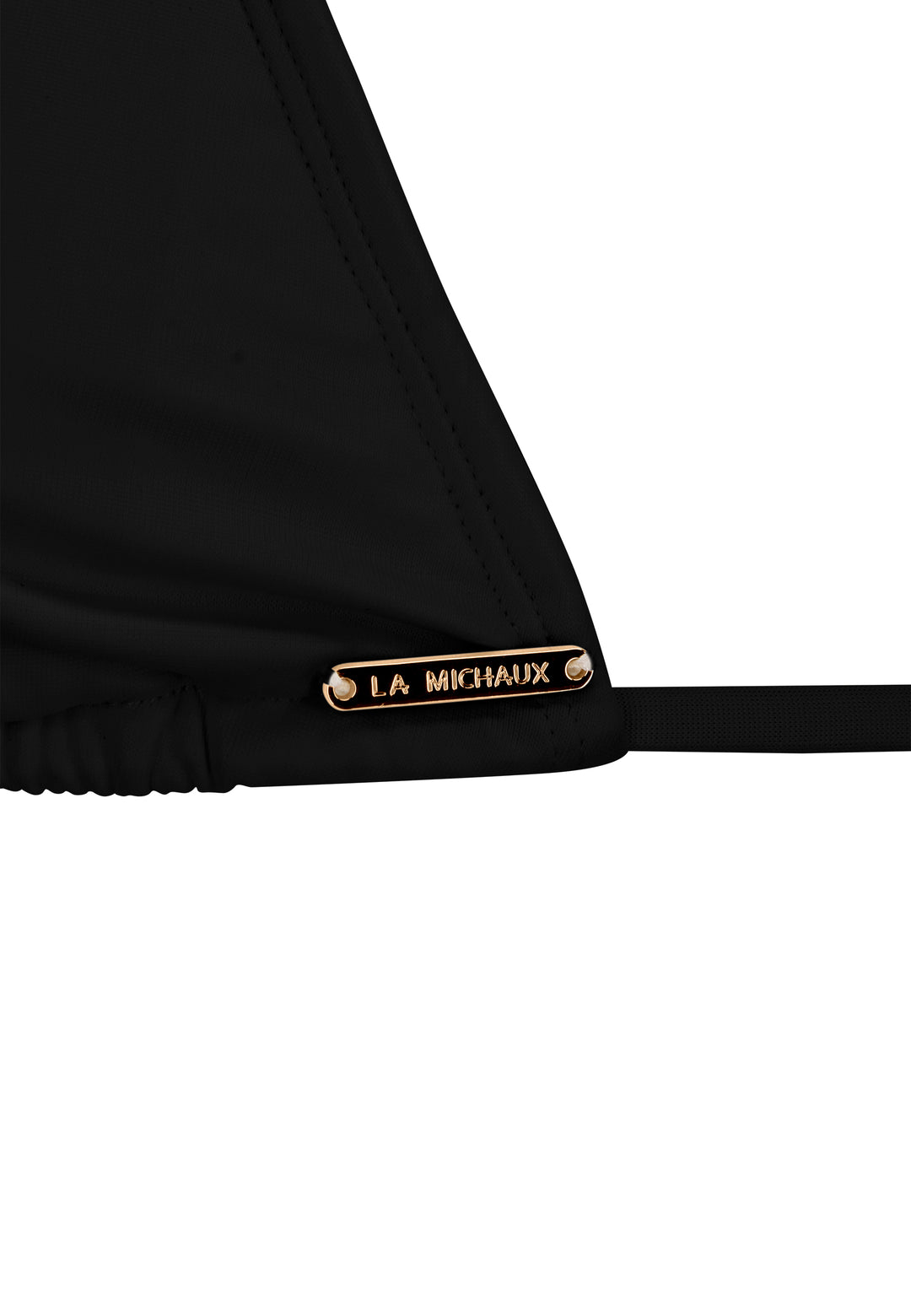 Black bikini top with custom La Michaux rope straps  #color_black