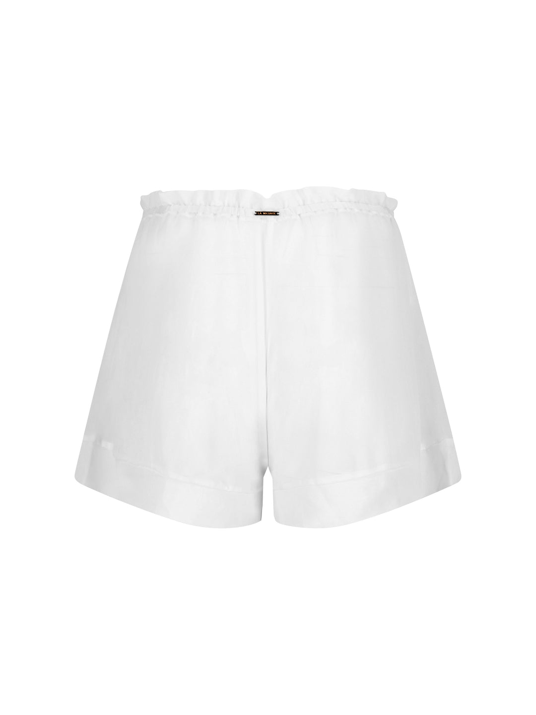 La Michaux white luxury beachwear short #color_white