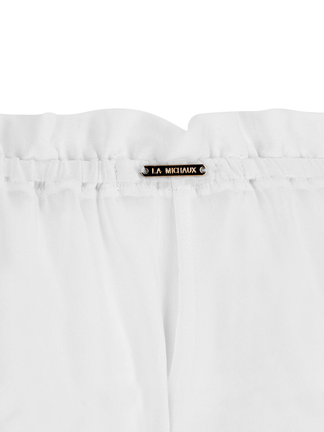 La Michaux white luxury beachwear short #color_white