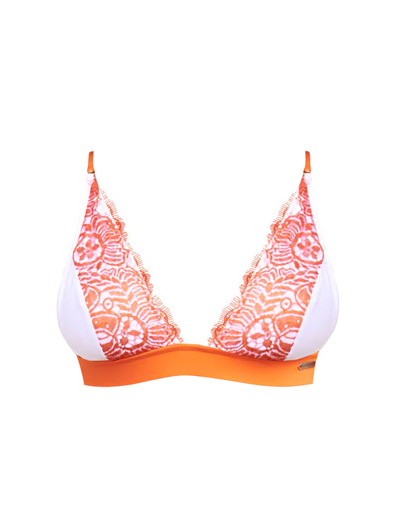 MIMOSA WHITE/ORANGE LACE TOP