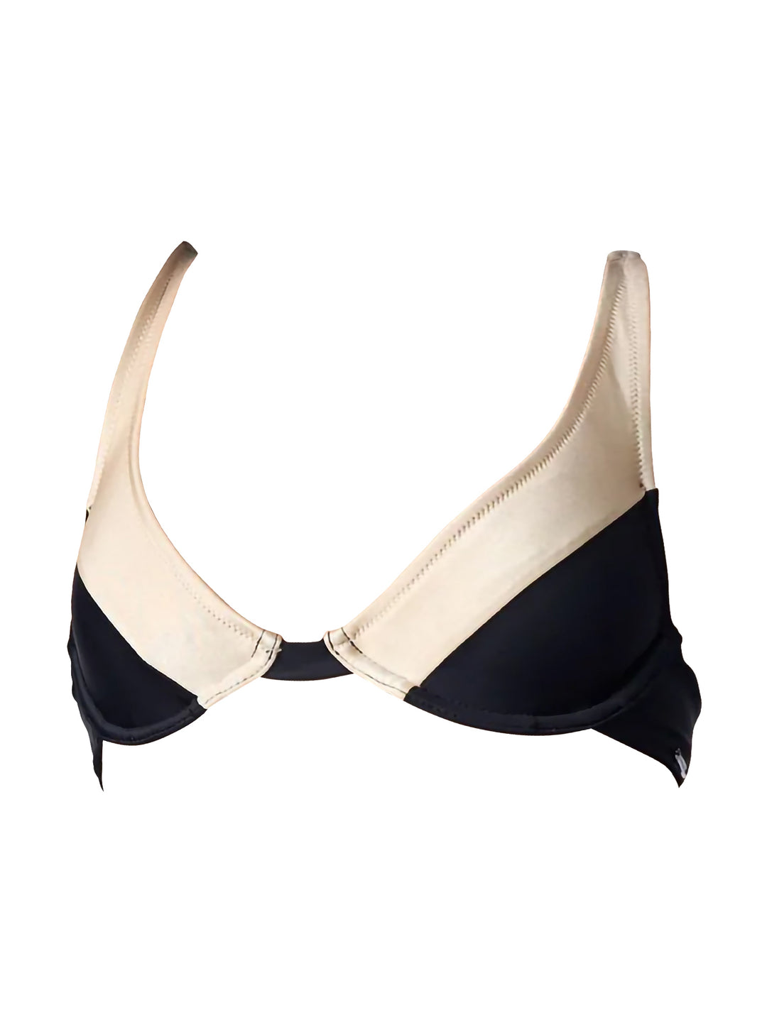 Underwire black bikini top La Michaux with luxurious fabric