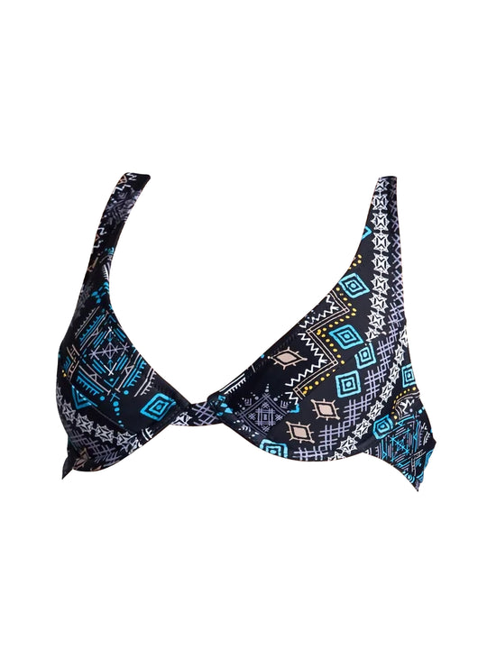 Underwire bikini top La Michaux with luxurious print