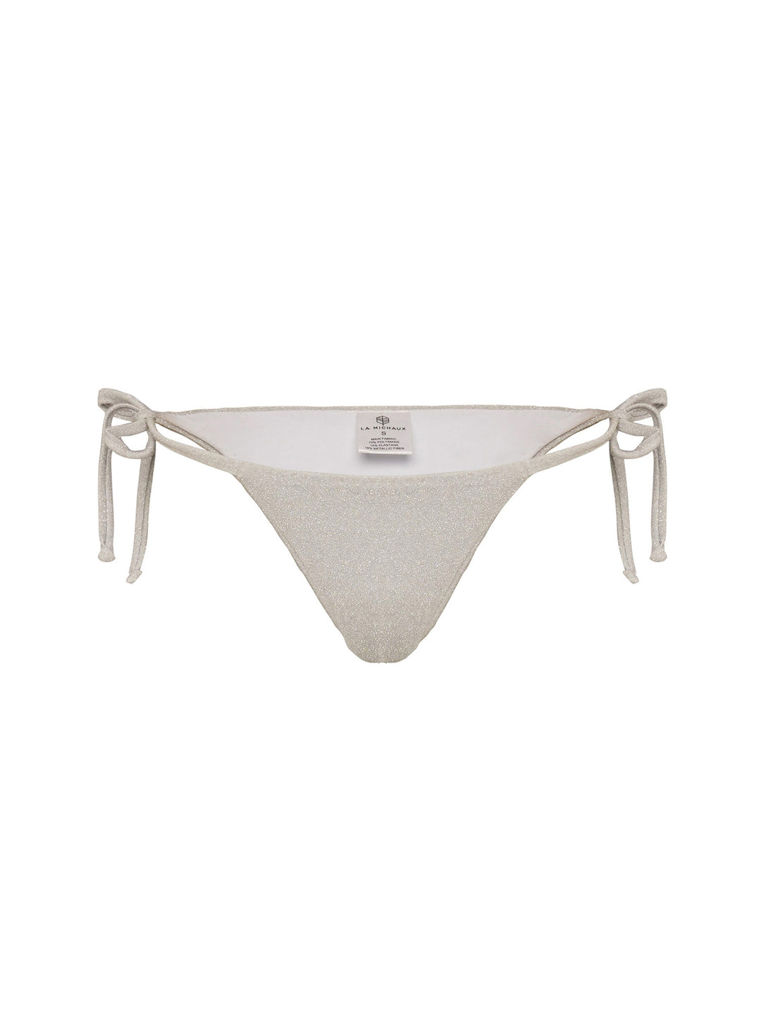 Silver grey bikini bottom with string ties La Michaux